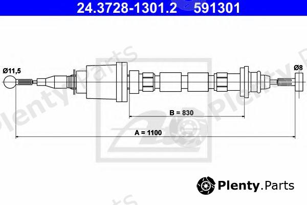 ATE part 24.3728-1301.2 (24372813012) Clutch Cable