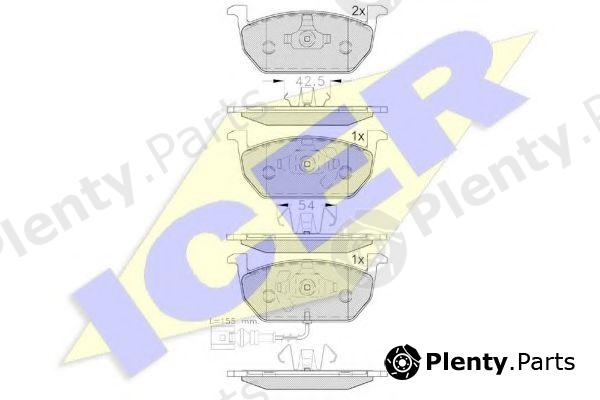  ICER part 182189 Brake Pad Set, disc brake
