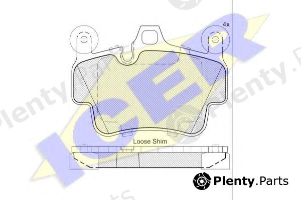 ICER part 182204 Brake Pad Set, disc brake