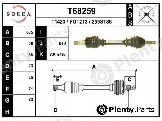  EAI part T68259 Drive Shaft