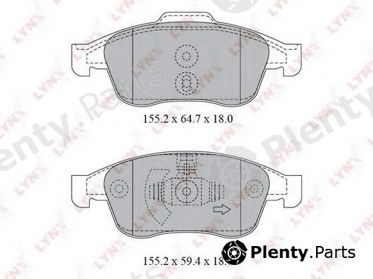  LYNXauto part BD-6317 (BD6317) Brake Pad Set, disc brake