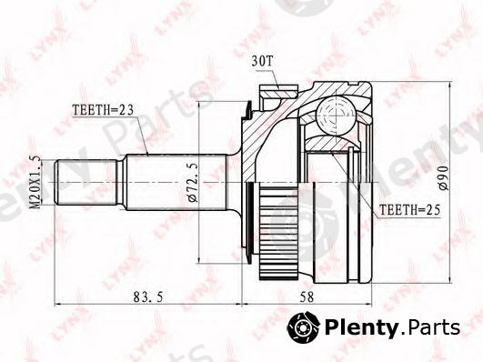  LYNXauto part CO-6319A (CO6319A) Joint Kit, drive shaft