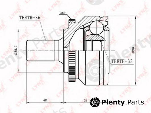  LYNXauto part CO7801A Joint Kit, drive shaft