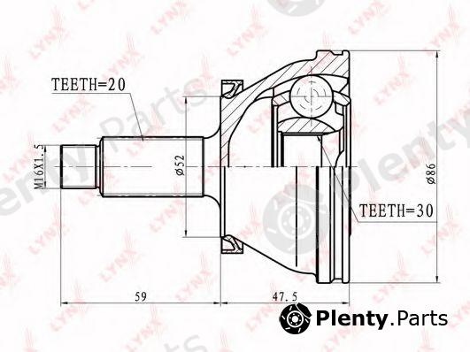  LYNXauto part CO8019 Joint Kit, drive shaft