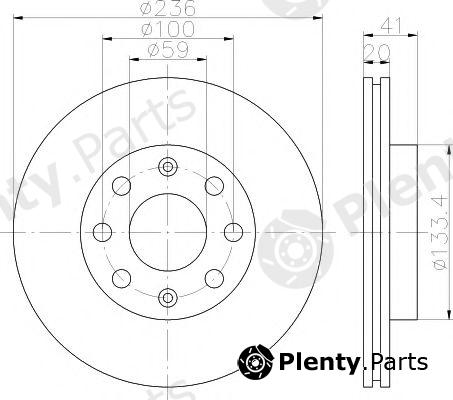 HELLA PAGID part 8DD355111-341 (8DD355111341) Brake Disc