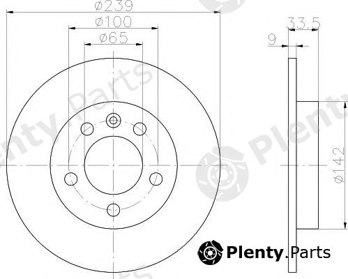  HELLA PAGID part 8DD355107-461 (8DD355107461) Brake Disc