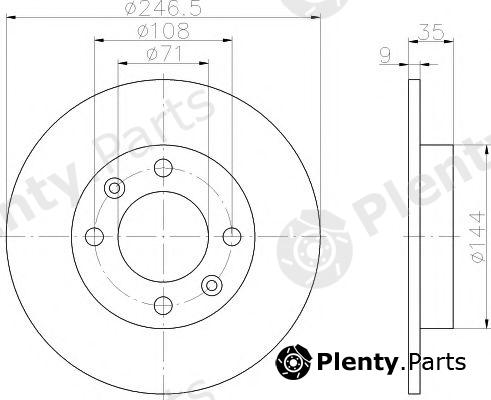  HELLA PAGID part 8DD355108-391 (8DD355108391) Brake Disc