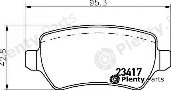 HELLA PAGID part 8DB355011-361 (8DB355011361) Brake Pad Set, disc brake