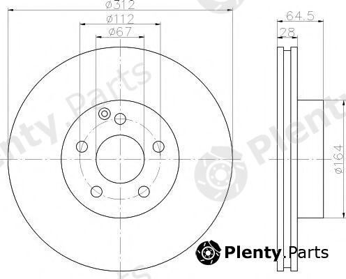  HELLA PAGID part 8DD355108-821 (8DD355108821) Brake Disc
