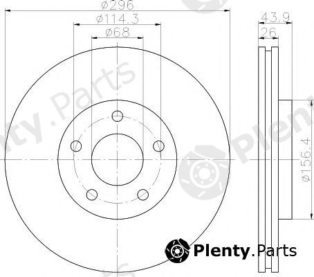  TEXTAR part 92167403 Brake Disc