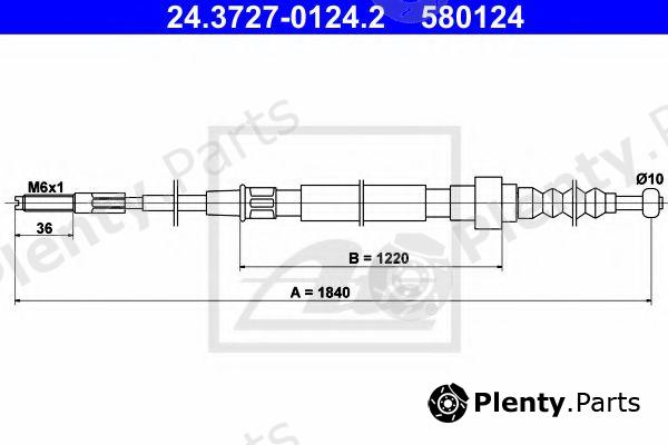  ATE part 24.3727-0124.2 (24372701242) Cable, parking brake