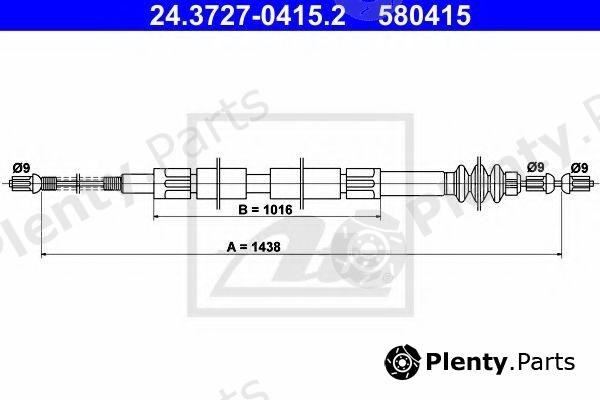  ATE part 24.3727-0415.2 (24372704152) Cable, parking brake