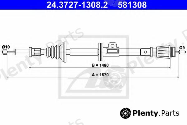  ATE part 24.3727-1308.2 (24372713082) Cable, parking brake