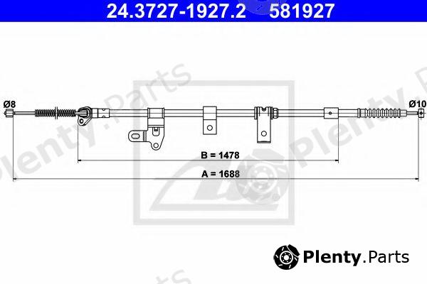  ATE part 24.3727-1927.2 (24372719272) Cable, parking brake