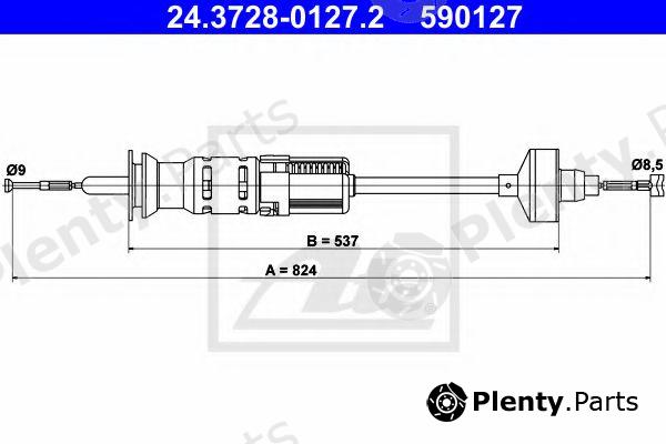  ATE part 24.3728-0127.2 (24372801272) Clutch Cable