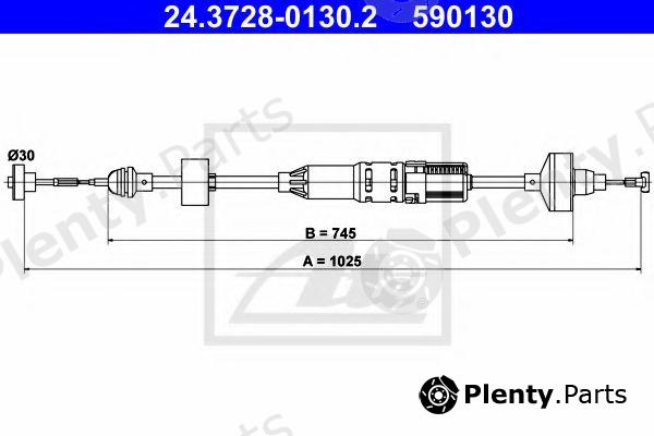  ATE part 24.3728-0130.2 (24372801302) Clutch Cable