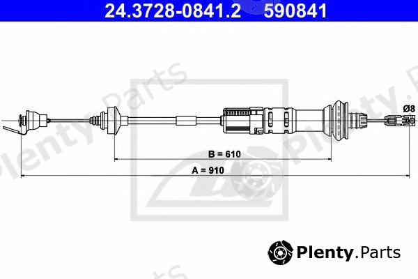  ATE part 24.3728-0841.2 (24372808412) Clutch Cable