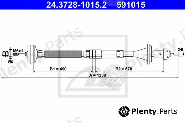  ATE part 24.3728-1015.2 (24372810152) Clutch Cable