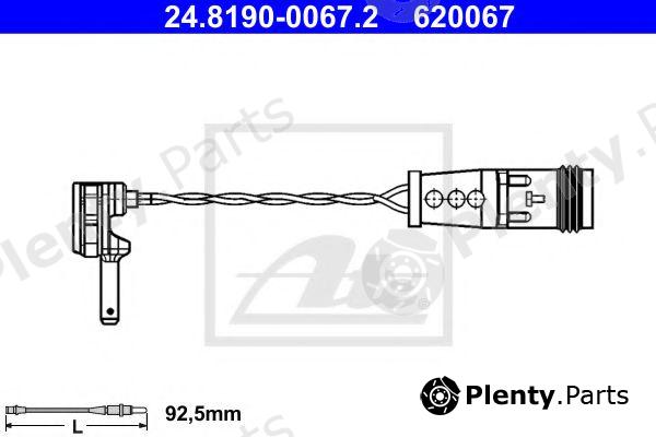  ATE part 24.8190-0067.2 (24819000672) Warning Contact, brake pad wear