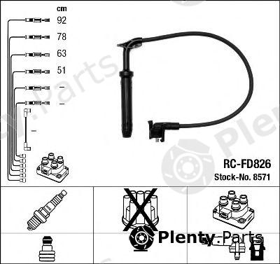  NGK part RC-FD826 (RCFD826) Ignition Cable Kit