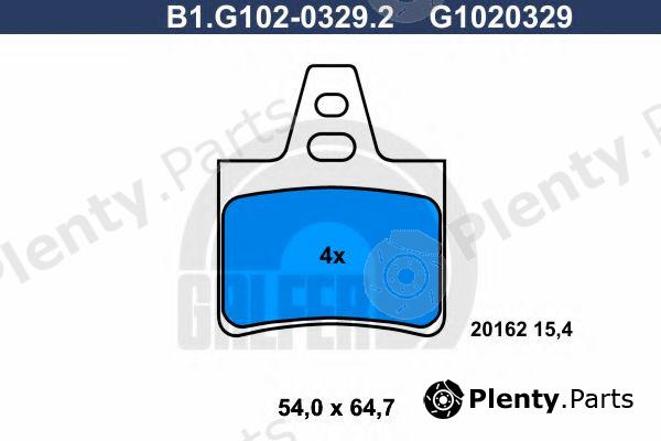  GALFER part B1.G102-0329.2 (B1G10203292) Brake Pad Set, disc brake