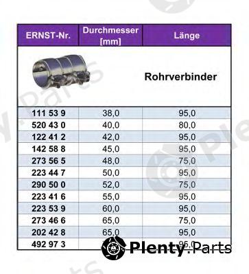  ERNST part 290500 Pipe Connector, exhaust system