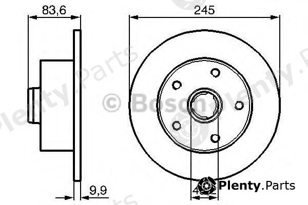 BOSCH part 0986479B48 Brake Disc
