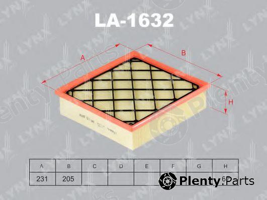  LYNXauto part LA-1632 (LA1632) Air Filter