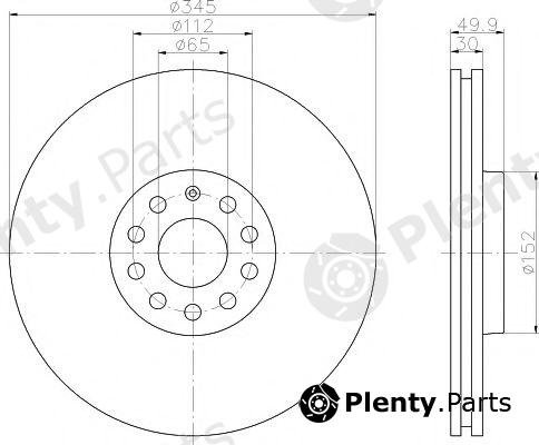  HELLA PAGID part 8DD355109-541 (8DD355109541) Brake Disc