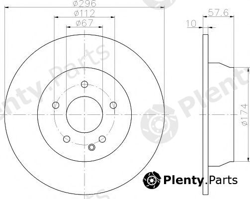  HELLA PAGID part 8DD355110-091 (8DD355110091) Brake Disc