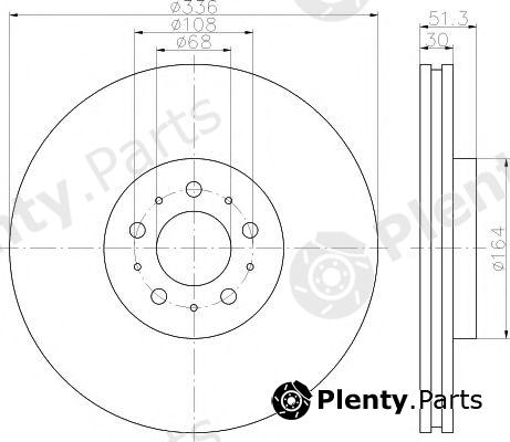  HELLA PAGID part 8DD355110-591 (8DD355110591) Brake Disc