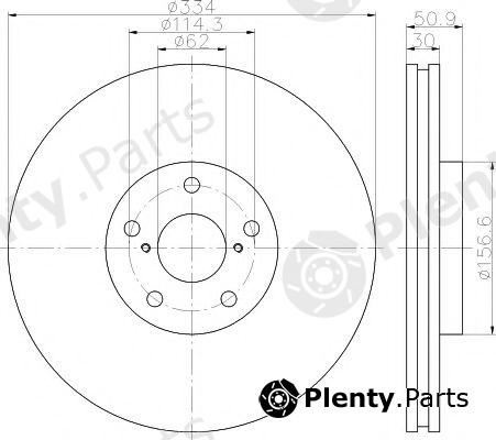  HELLA PAGID part 8DD355112-861 (8DD355112861) Brake Disc