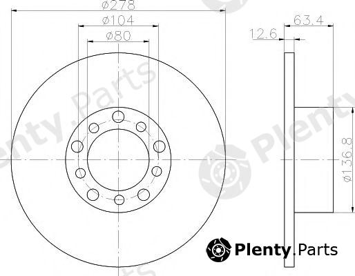  HELLA PAGID part 8DD355100-071 (8DD355100071) Brake Disc
