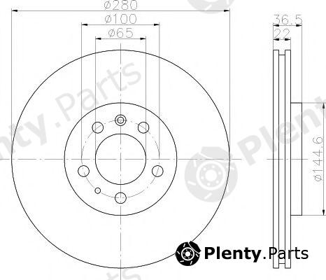  HELLA PAGID part 8DD355105-381 (8DD355105381) Brake Disc