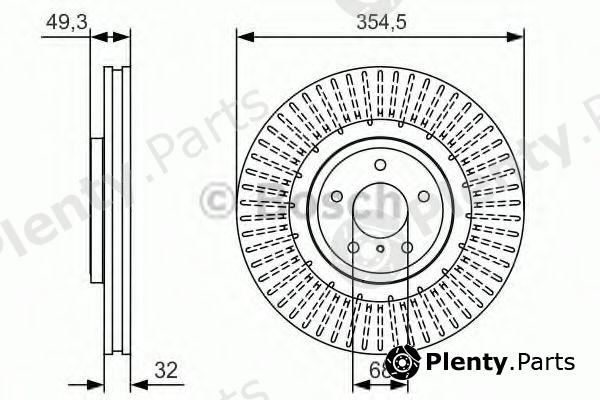  BOSCH part 0986479T02 Brake Disc