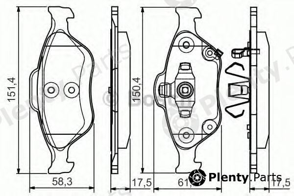  BOSCH part 0986495093 Brake Pad Set, disc brake
