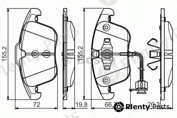  BOSCH part 0986495129 Brake Pad Set, disc brake