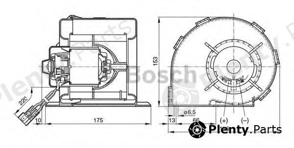  BOSCH part 0130063814 Electric Motor, interior blower