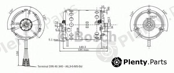 BOSCH part F006B10271 Electric Motor, interior blower