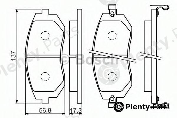  BOSCH part 0986494558 Brake Pad Set, disc brake
