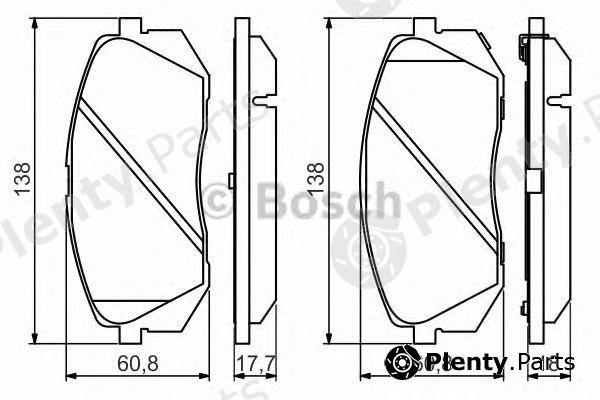  BOSCH part 0986494559 Brake Pad Set, disc brake