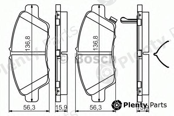  BOSCH part 0986494562 Brake Pad Set, disc brake