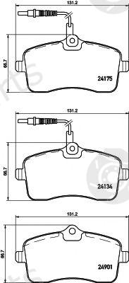  TEXTAR part 2417501 Brake Pad Set, disc brake