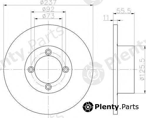 TEXTAR part 92005400 Brake Disc