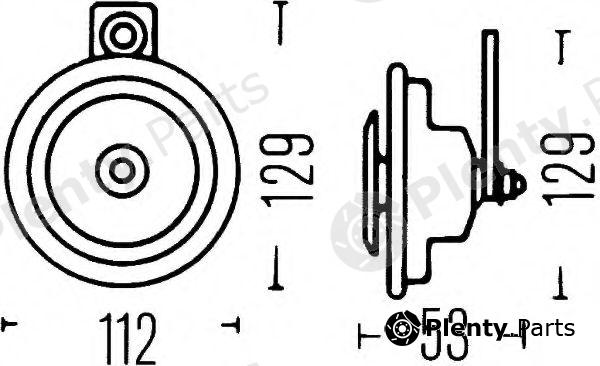  HELLA part 3BA002768-431 (3BA002768431) Air Horn