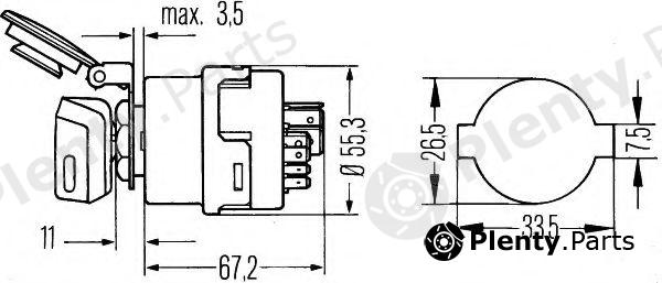  HELLA part 6JB003959-031 (6JB003959031) Ignition-/Starter Switch
