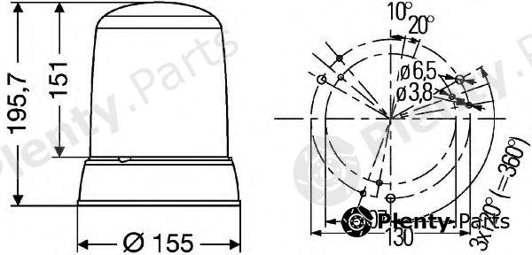  HELLA part 2RL008181-111 (2RL008181111) Strobe-type Beacon