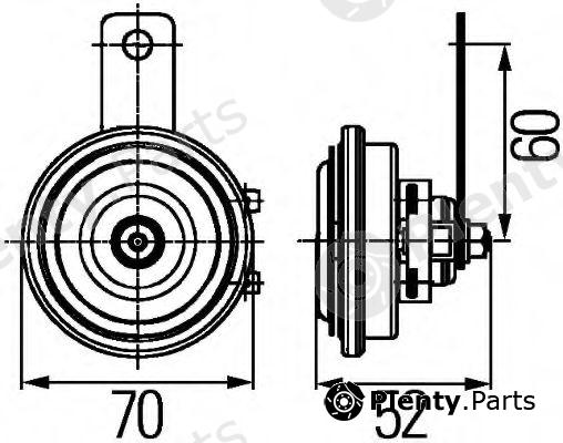  HELLA part 3AL922196-011 (3AL922196011) Air Horn