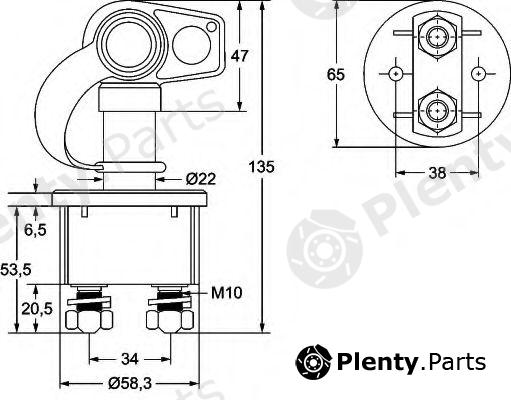  HELLA part 6EK002843-131 (6EK002843131) Main Switch, battery