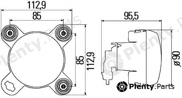  HELLA part 1K0247043-037 (1K0247043037) Headlight